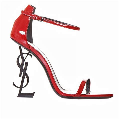 sandali neri tacco rosso yves saint laurent 2017|Sandali tacco alto Donna .